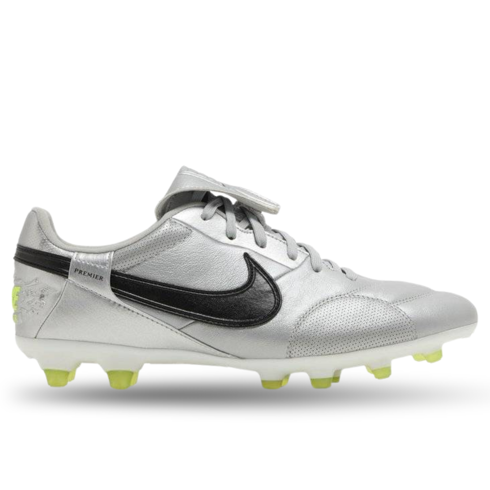 Nike Premier III Firm Ground Soccer Cleats (Metallic Silver/Black-Volt)