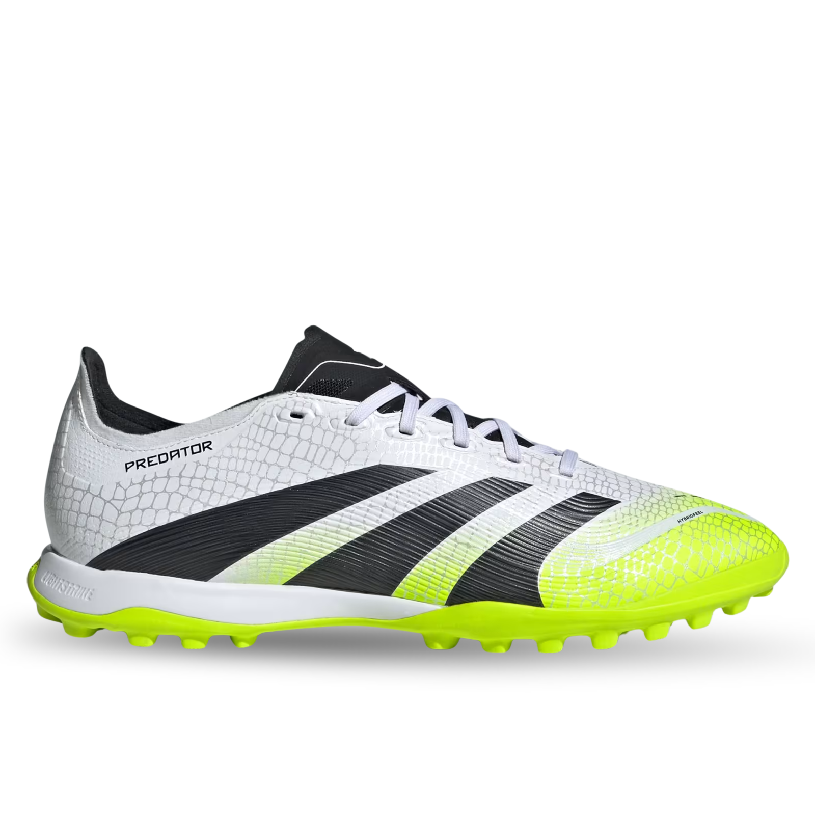 adidas Predator League Turf Soccer Shoes (White/Black/Lucid Lemon)