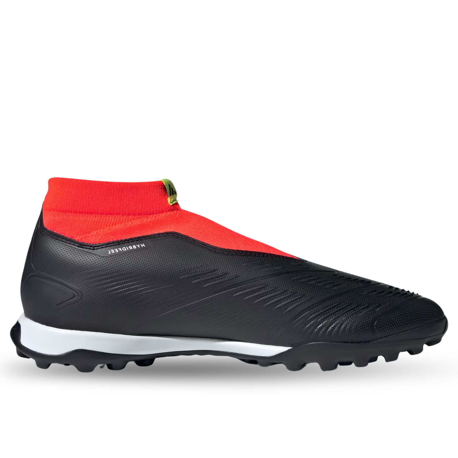 adidas Predator League Laceless TF Turf Soccer Shoes (Core Black/White/Solar Red)