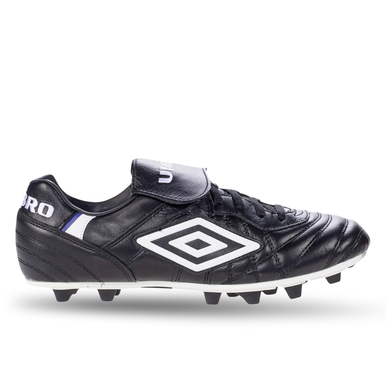 Umbro Speciali Pro 24 Firm Ground Soccer Cleats (Black/White/Royal)