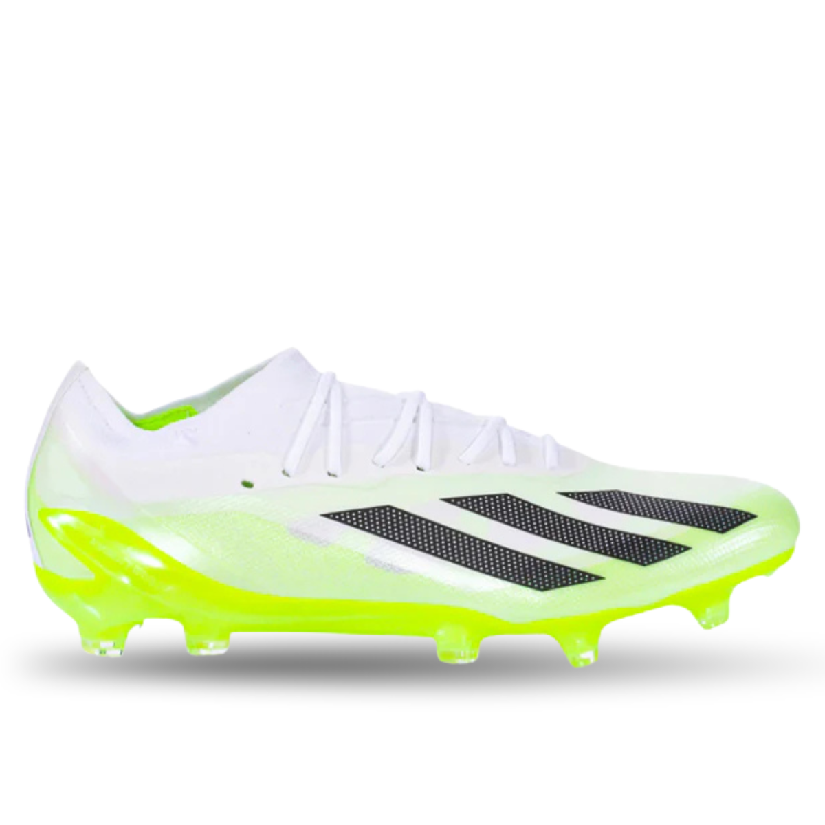 adidas X Crazyfast.1 Firm Ground Soccer Cleats (White/Lucid Lemon)