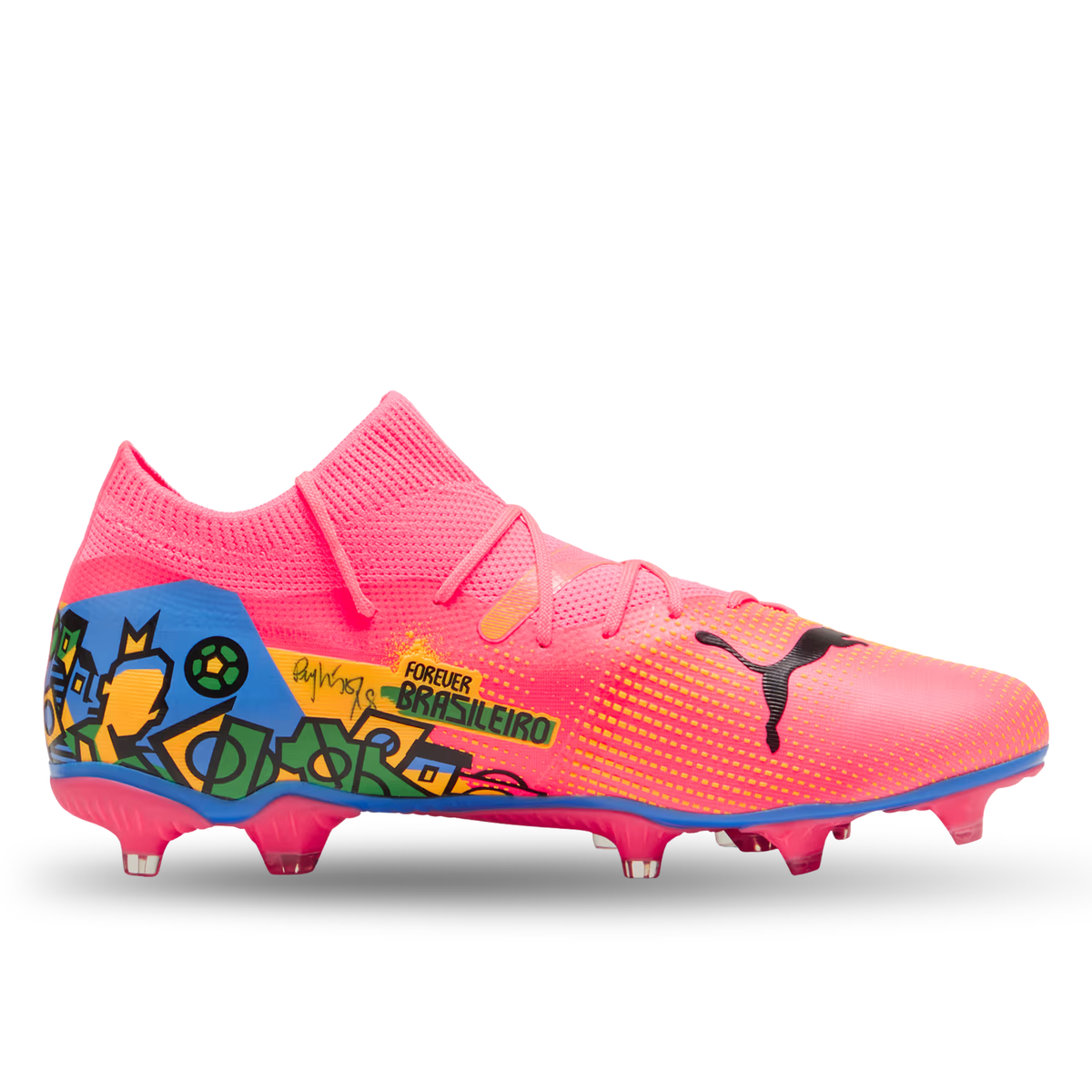 Puma Future 7 Match NJR FG/AG Soccer Cleats (Sunset Glow/Puma Black)