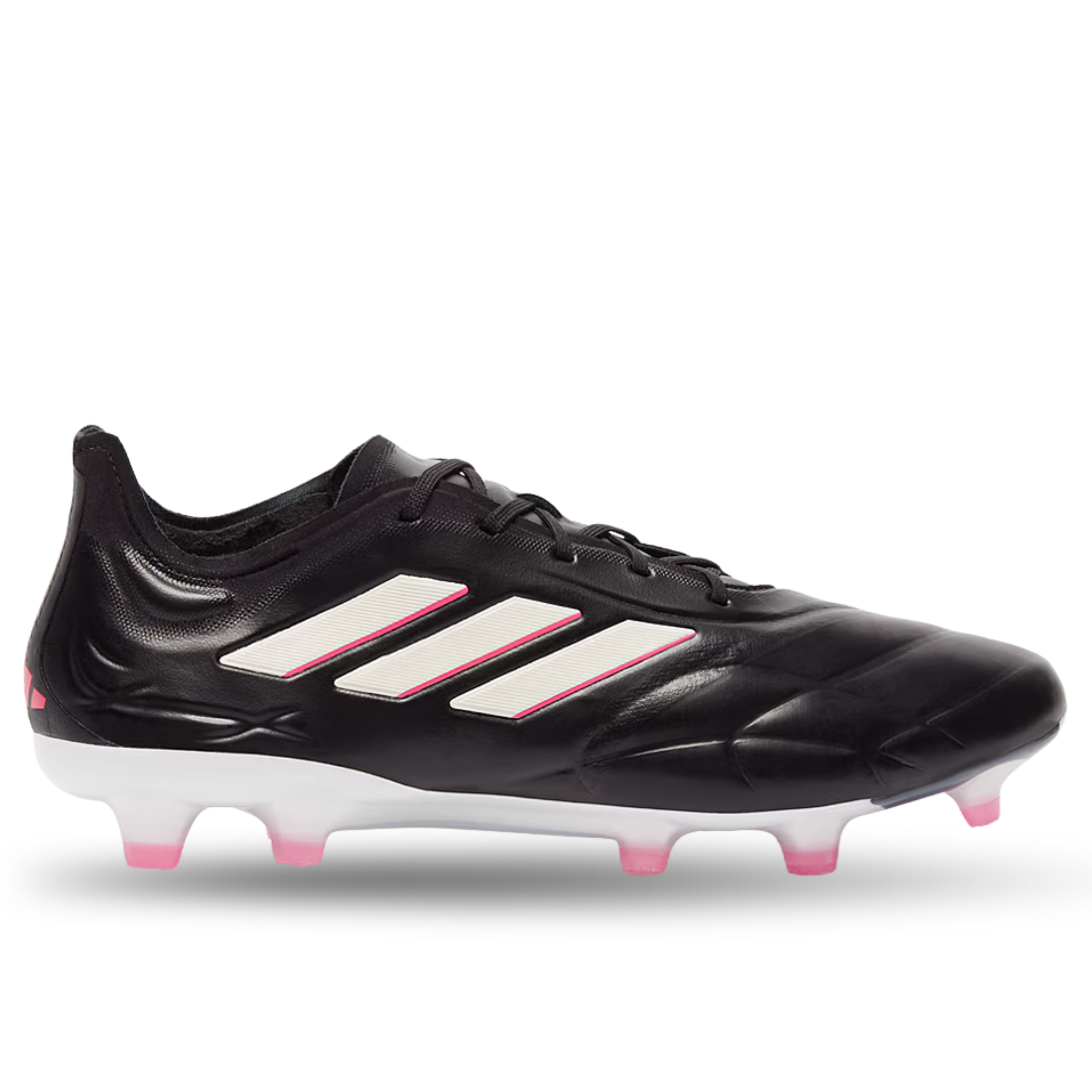 adidas Copa Pure.1 Firm Ground Soccer Cleats (Black/Zero Metallic/Shock Pink)