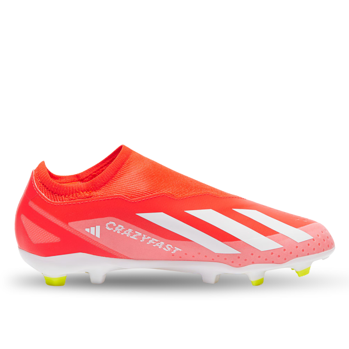 adidas Jr. X Crazyfast League LL FG Soccer Cleats (Solar Red/White/Solar Yellow)