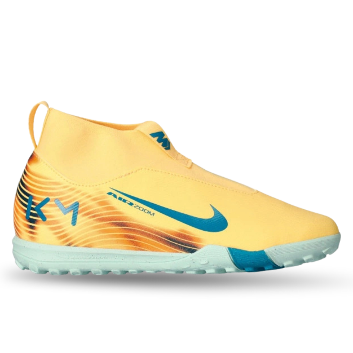 Nike Youth Jr Zoom Superfly 10 Academy KM Turf Soccer Shoes (Melon Tint/Neo Turq-Igloo)