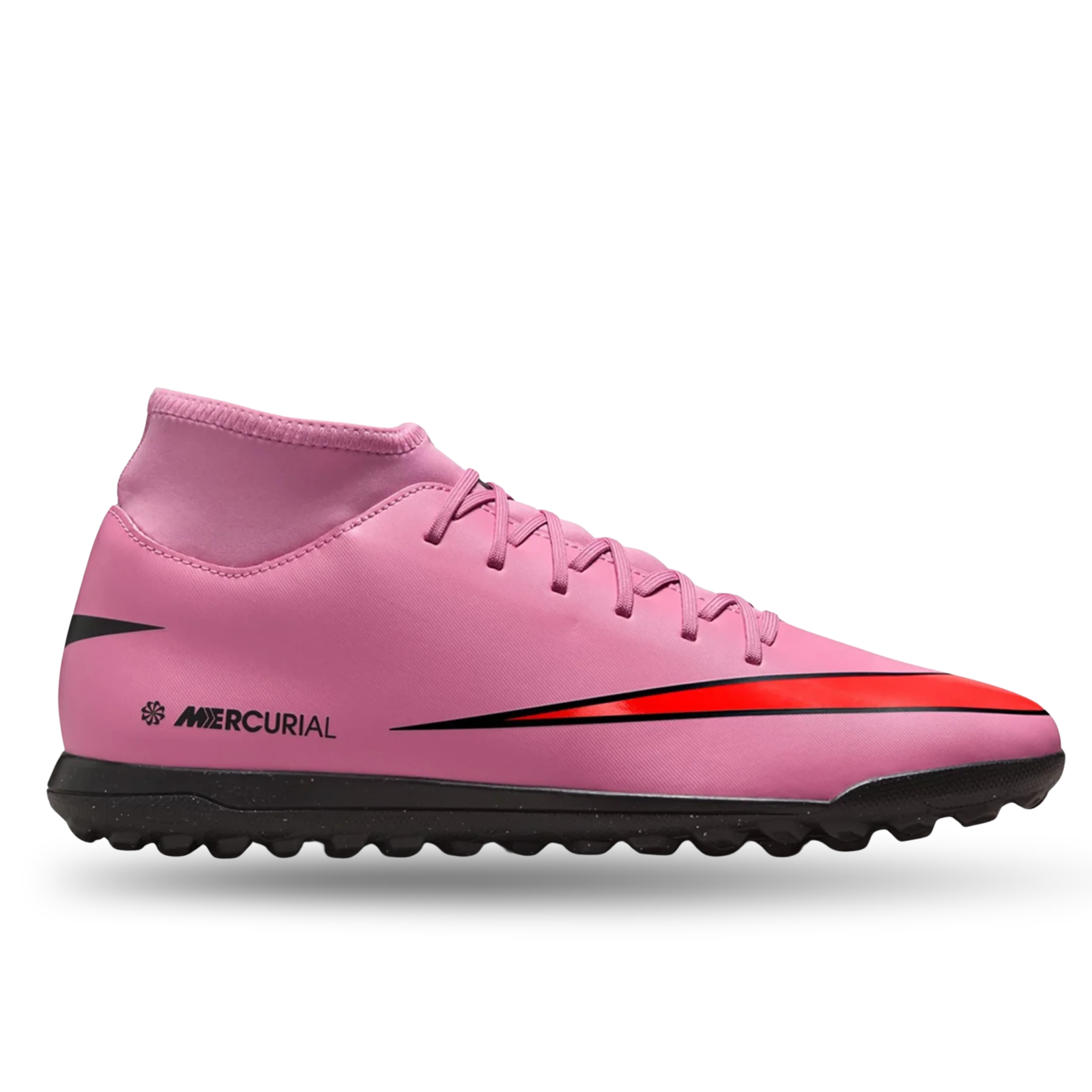 Nike Youth Jr. Superfly 10 Club Turf Soccer Shoes (Magic Flamingo/Black)