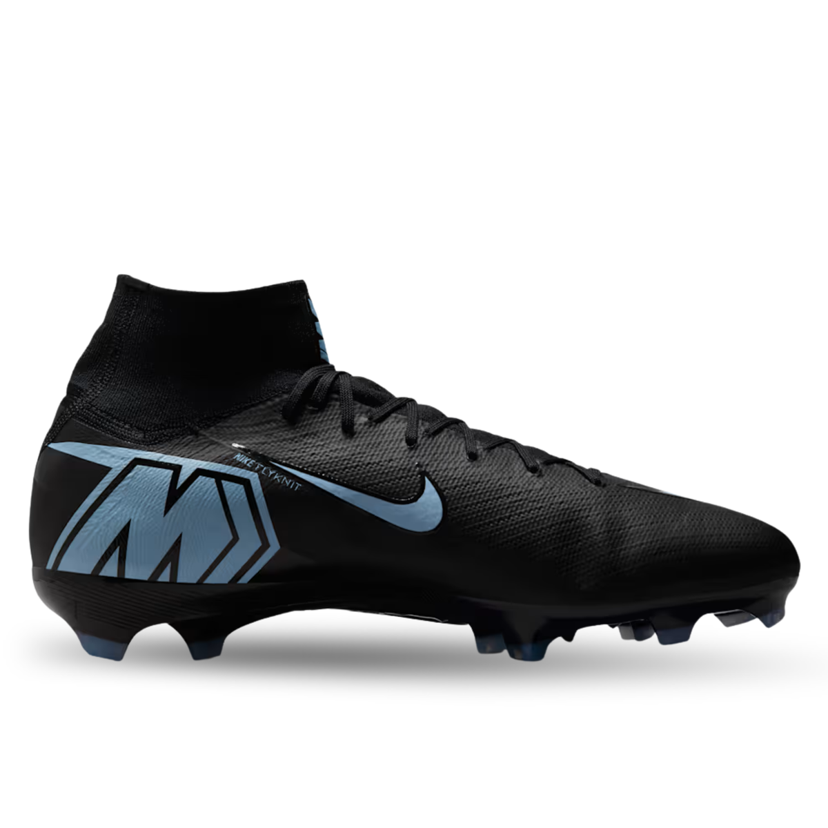 Nike Zoom Mercurial Superfly 10 Pro Firm Ground Soccer Cleats (Black/Ice Blue)