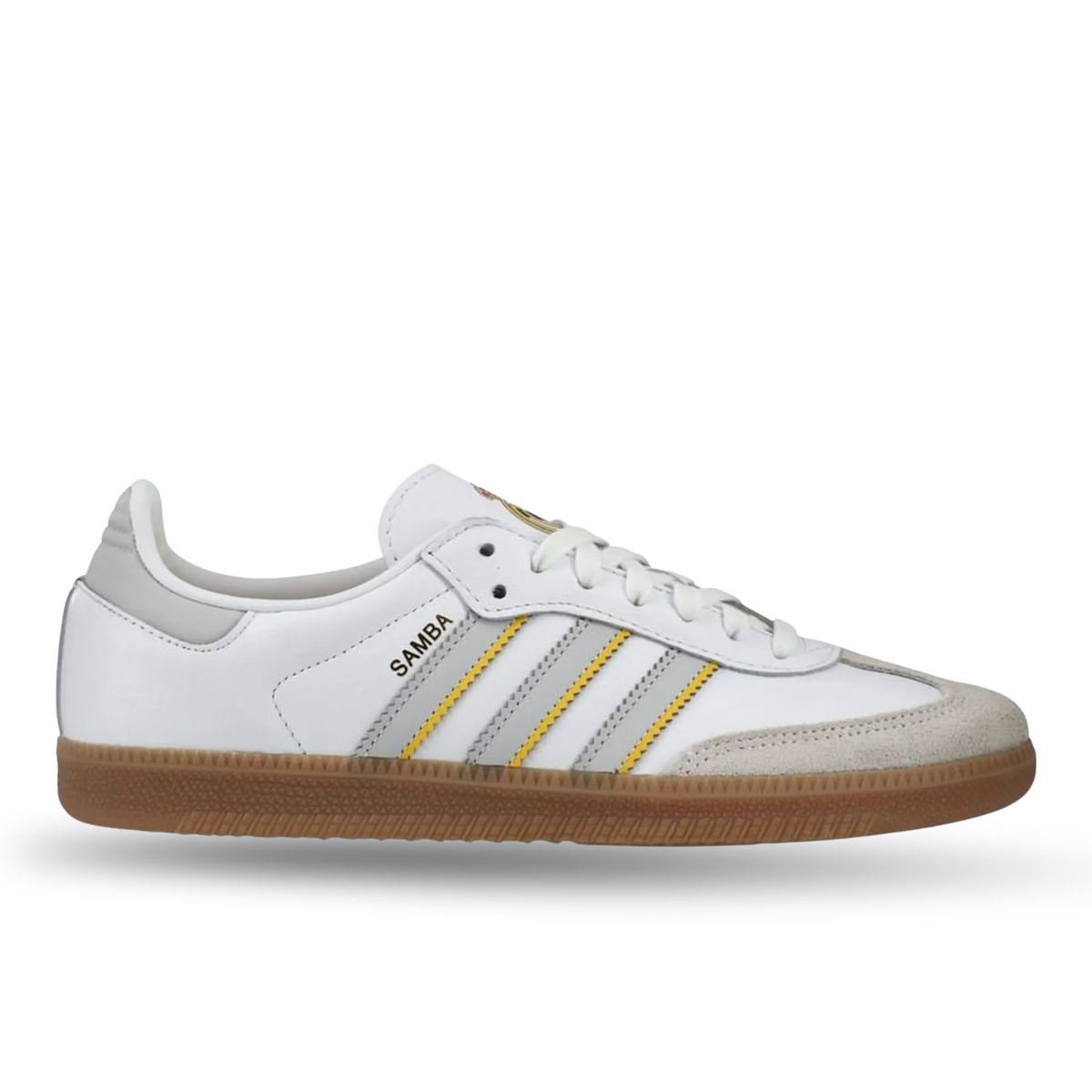 adidas Real Madrid Samba Indoor Soccer Shoes (White/Grey/Gum)