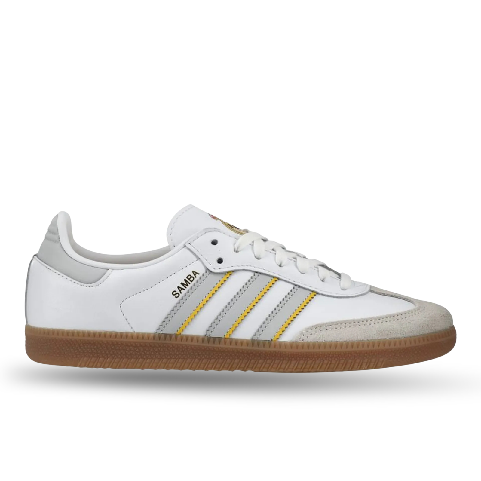 adidas Real Madrid Samba Indoor Soccer Shoes (White/Grey/Gum)