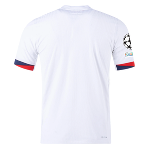 Nike Paris Saint-Germain Authentic Away Jersey w/ Champions League Patches 24/25 (White/Midnight Navy)