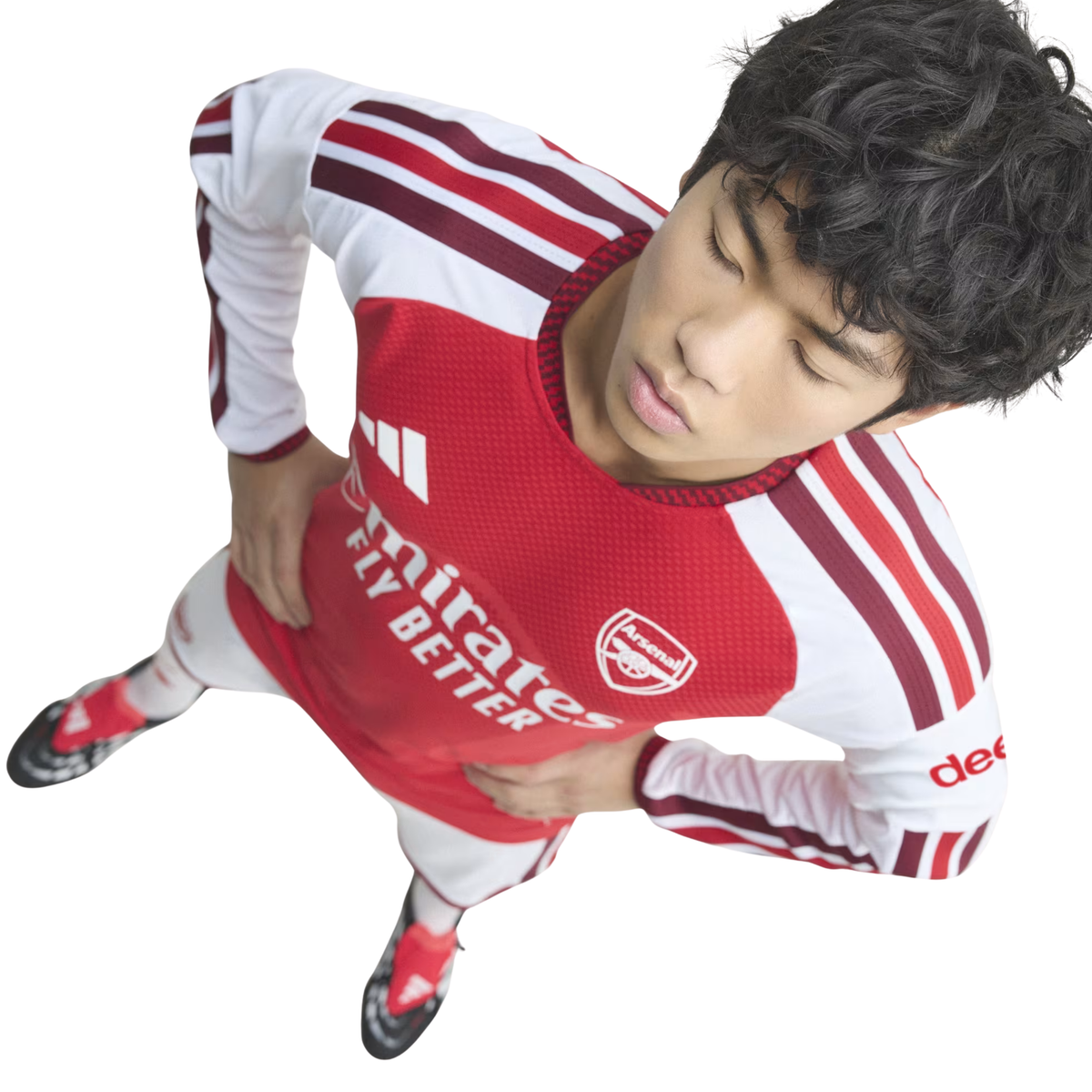 adidas Mens Arsenal Authentic Long Sleeve Home Jersey 26/27 (Better Scarlet)