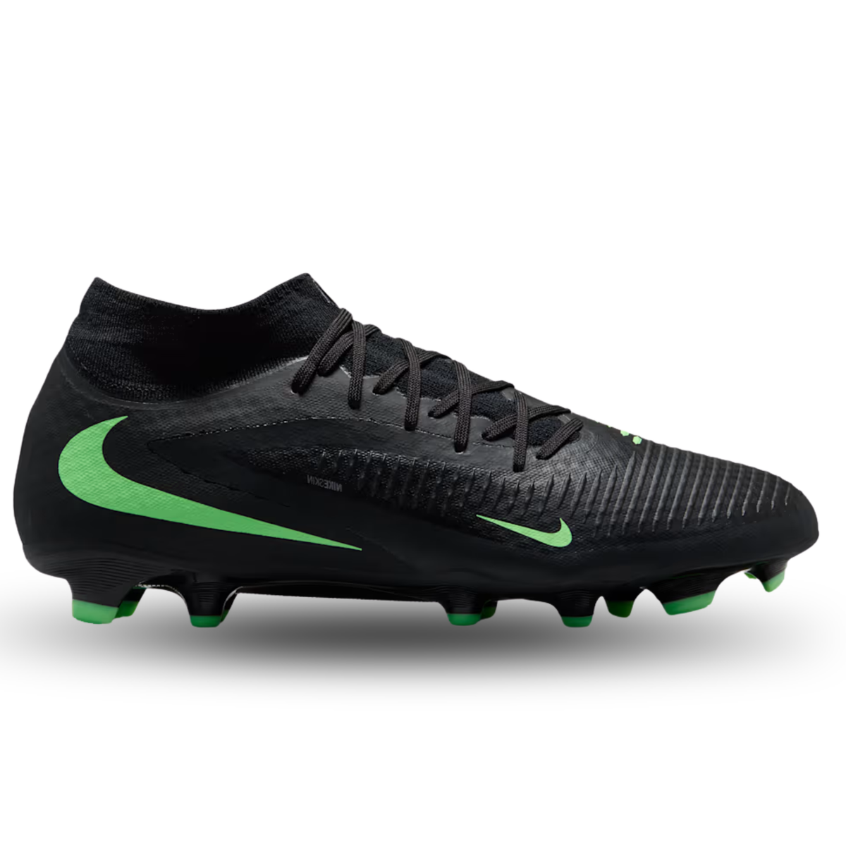 Nike Phantom 6 High Academy FG/MG Soccer Cleats (Black/Illusion Green)