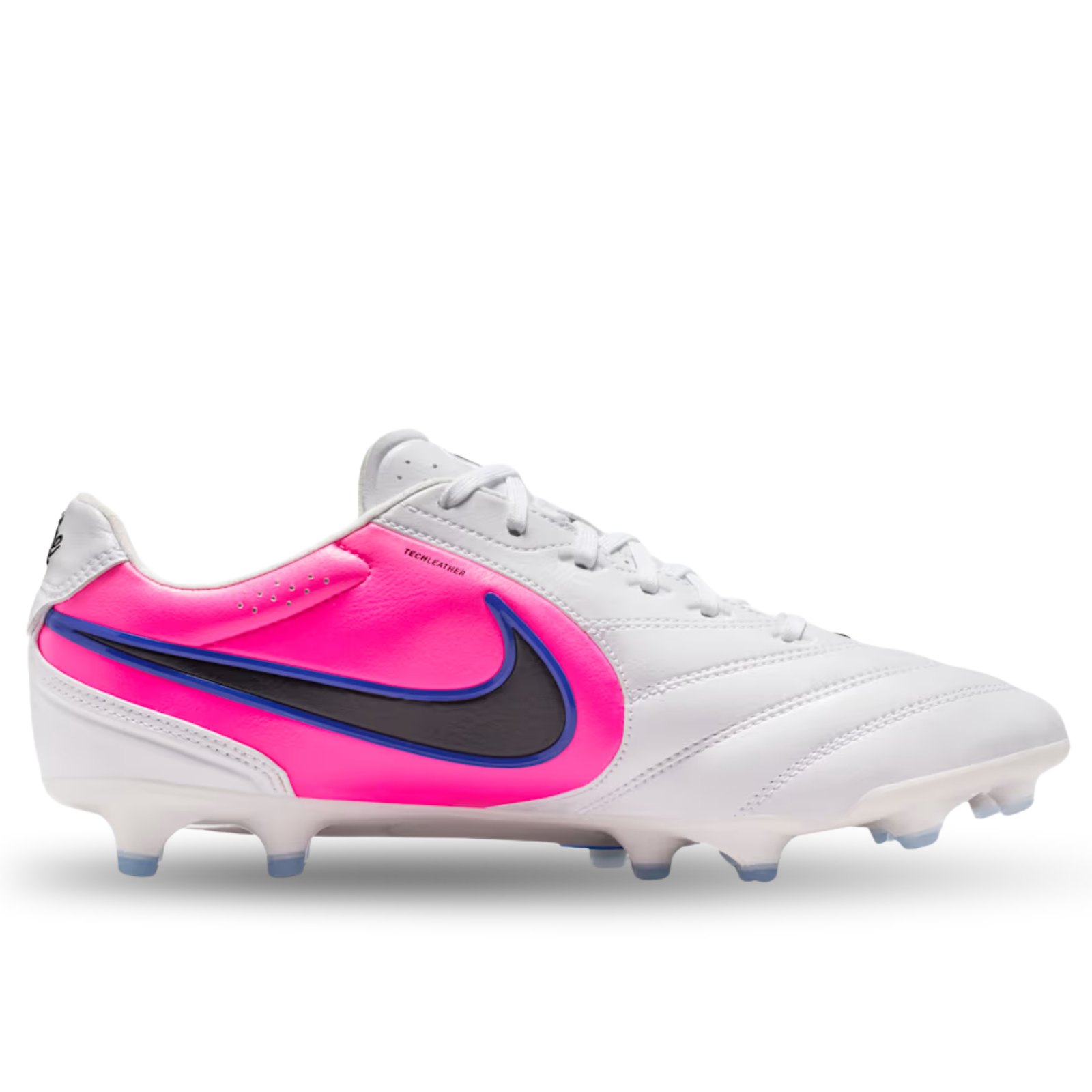 Nike Tiempo Ligera Pro Soccer Cleats (White/Black/Racer Blue)