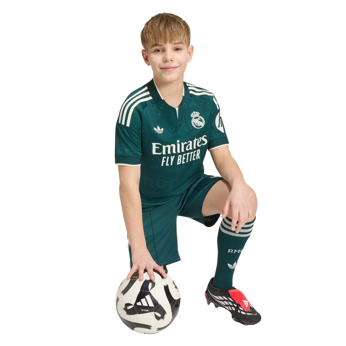 adidas Youth Real Madrid Away Jersey 26/27 (Green)