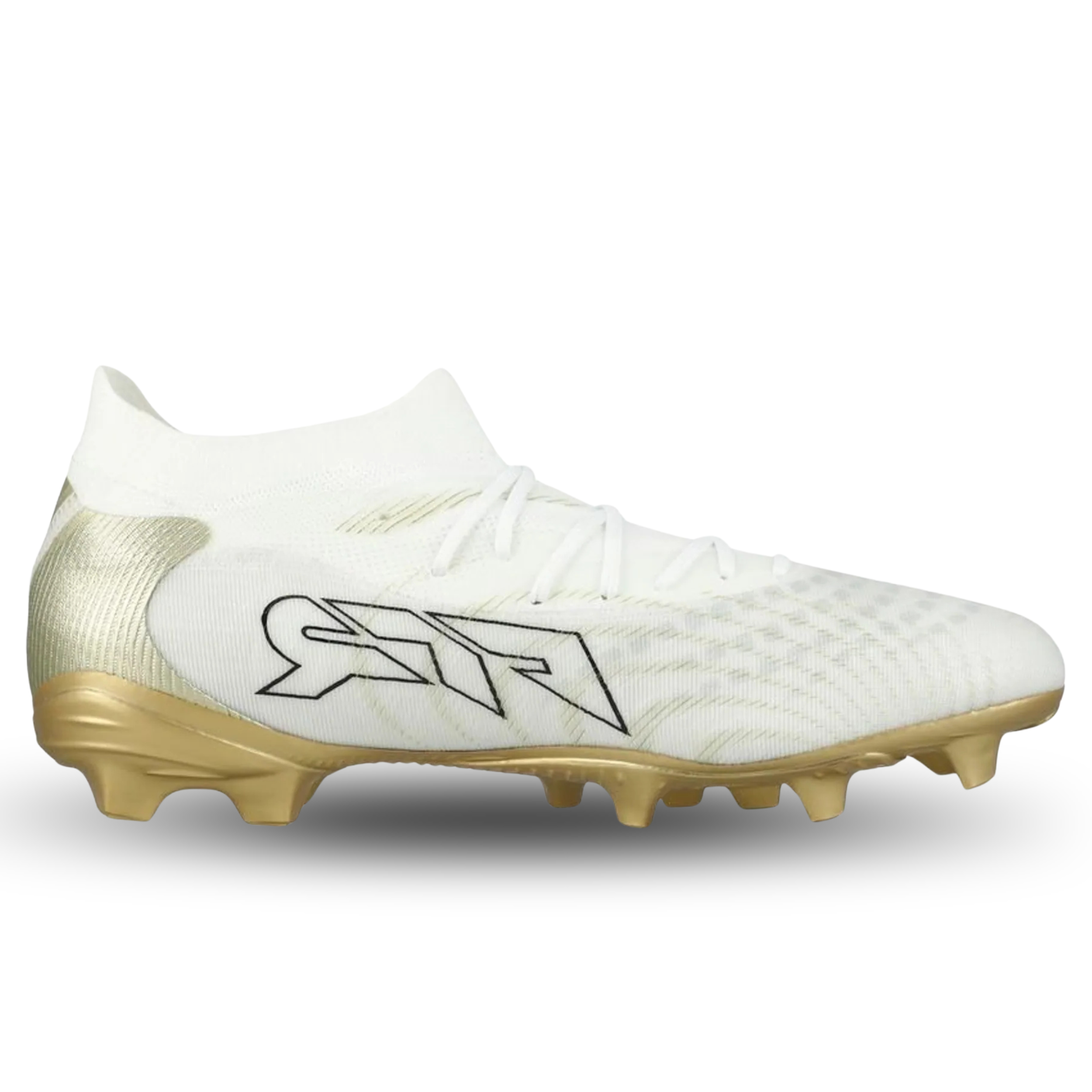 Puma Future 9 Match FG/AG Soccer Cleats (White/Gold)