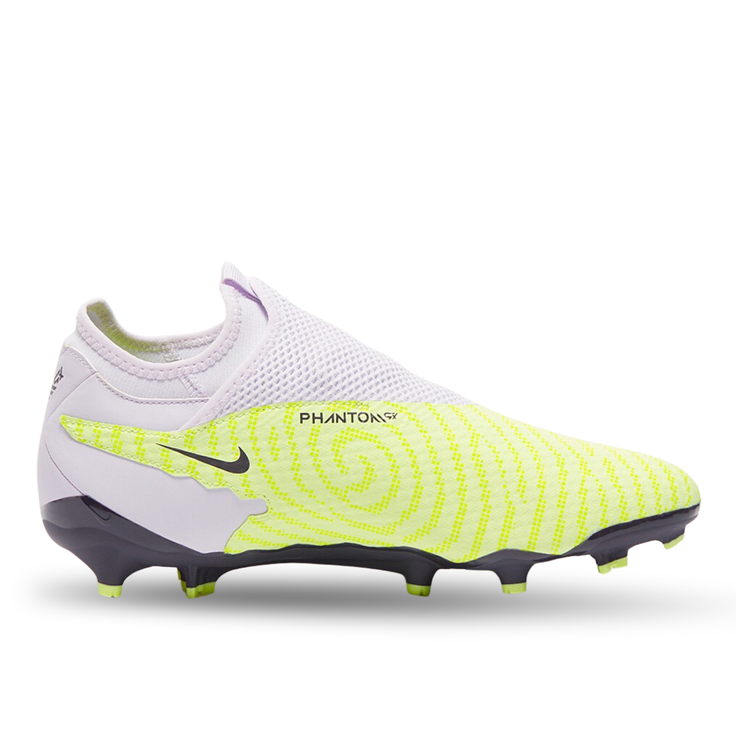 Nike Phantom GX Academy DF FG/MG Soccer Cleats (Barely Volt/Gridiron-Barely Grape)