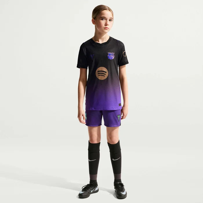Nike Youth FC Barcelona 26/27 Match Authentic Away Jersey (Purple/Metallic Gold)
