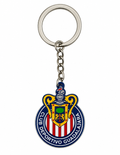 Chivas Club Deportivo Guadalajara Double Sided Metal Crest Keychain