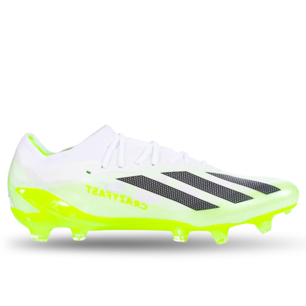 adidas X Crazyfast.1 Firm Ground Soccer Cleats (White/Lucid Lemon)