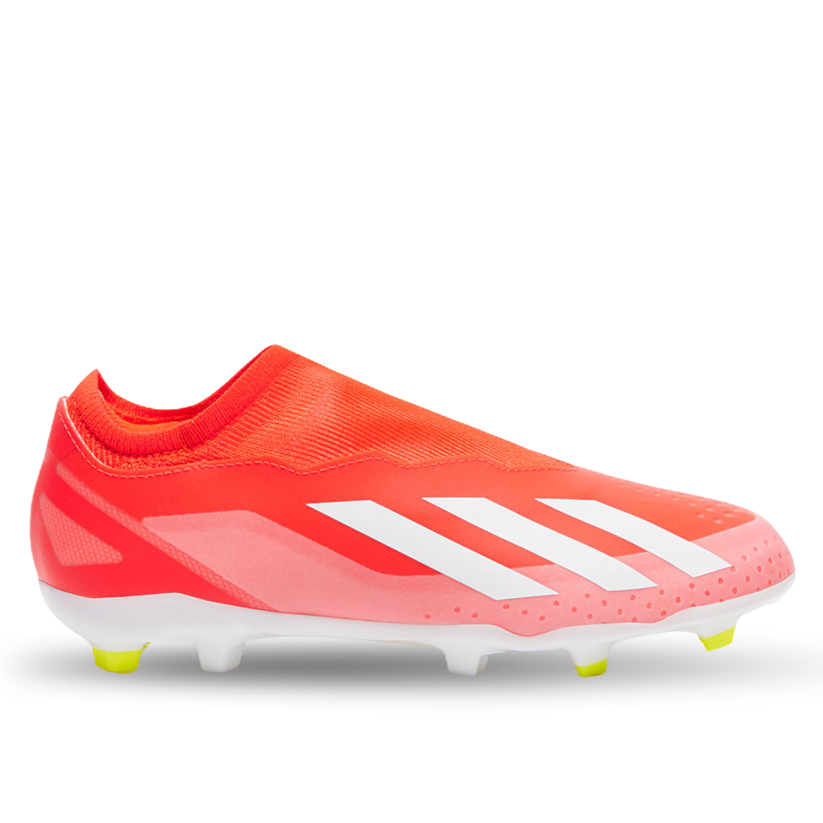 adidas Jr. X Crazyfast League LL FG Soccer Cleats (Solar Red/White/Solar Yellow)