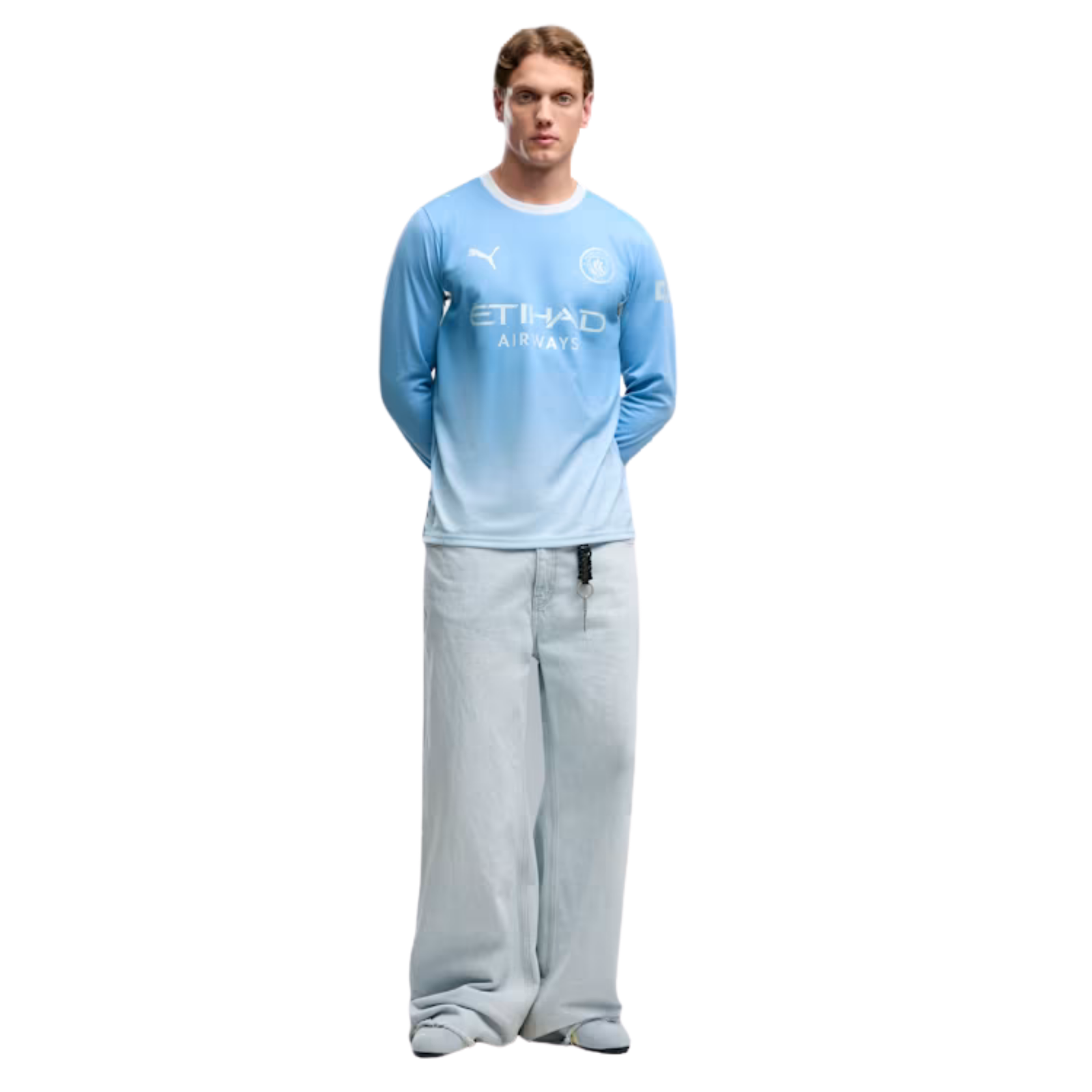 Puma Mens Manchester City Long Sleeve Home Jersey 26/27 (Team Light Blue/Icey Blue)