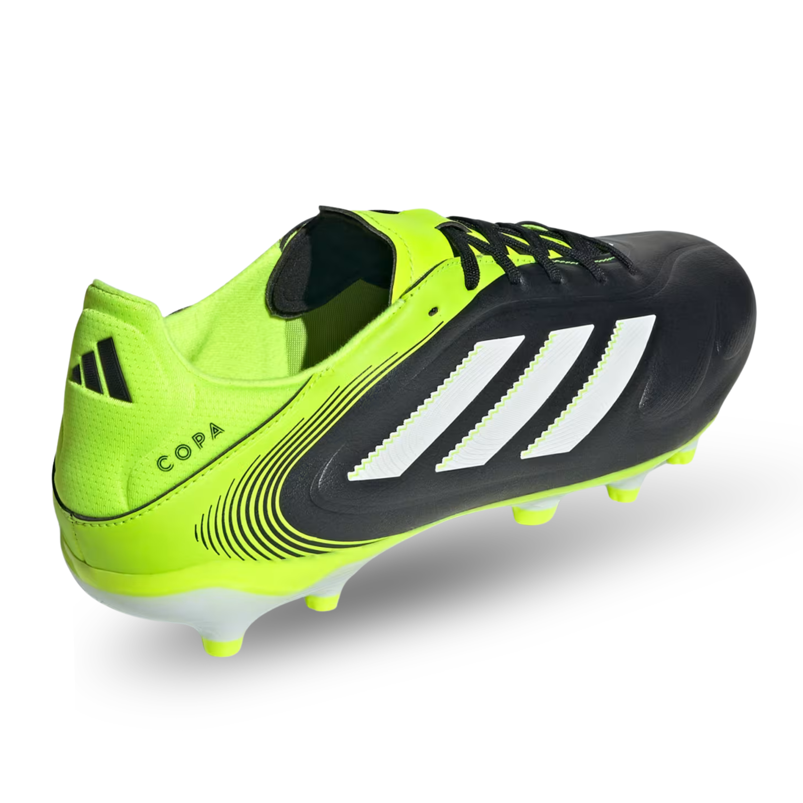 adidas Copa Pure III League FG/MG Soccer Cleats (Black/Lucid Lemon)