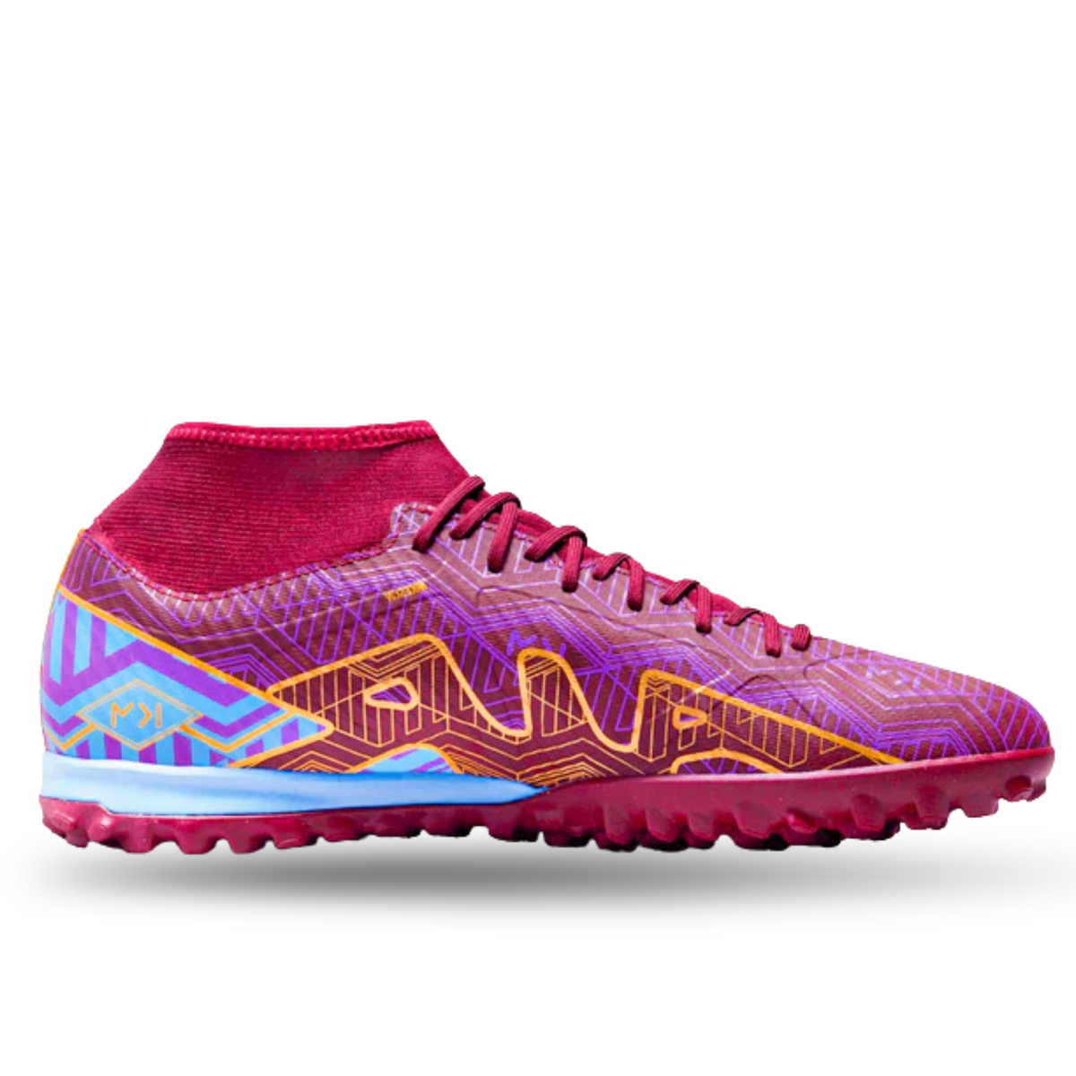 Nike Zoom Superfly 9 Academy KM Turf (Remolacha oscura/Oro intenso metálico)