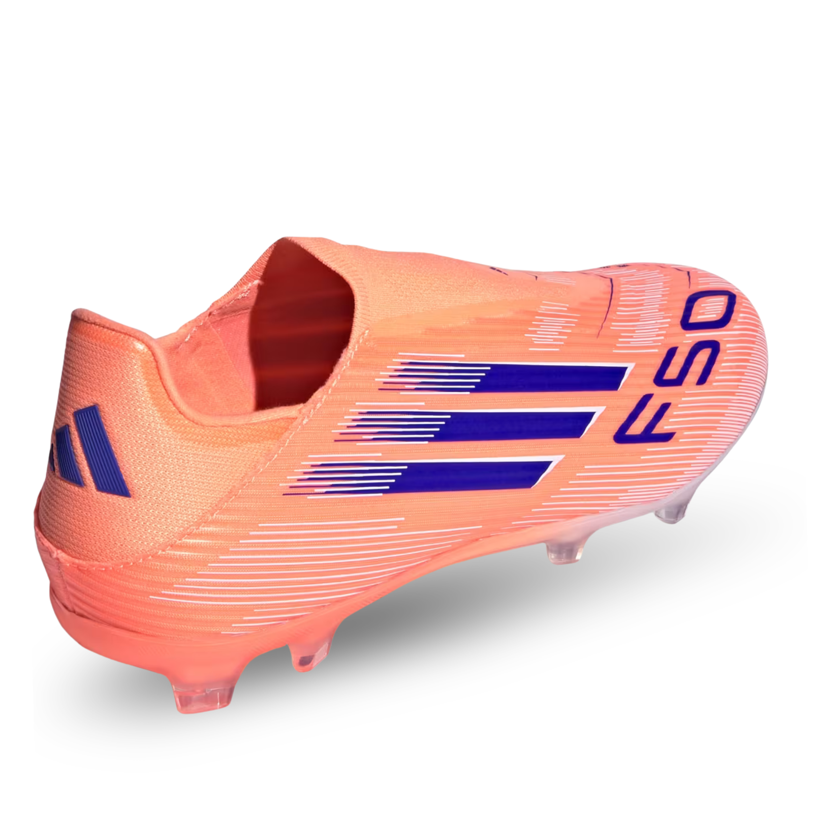 adidas F50 League Laceless FG/MG Soccer Cleats (Orange/Lucid Blue/White)