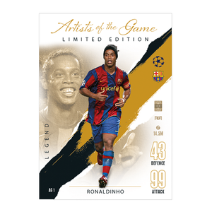 Topps Match Attax Artists of the Game Booster Tin #1 23/24 + Limited Edition Ronaldinho & Musiala Cards