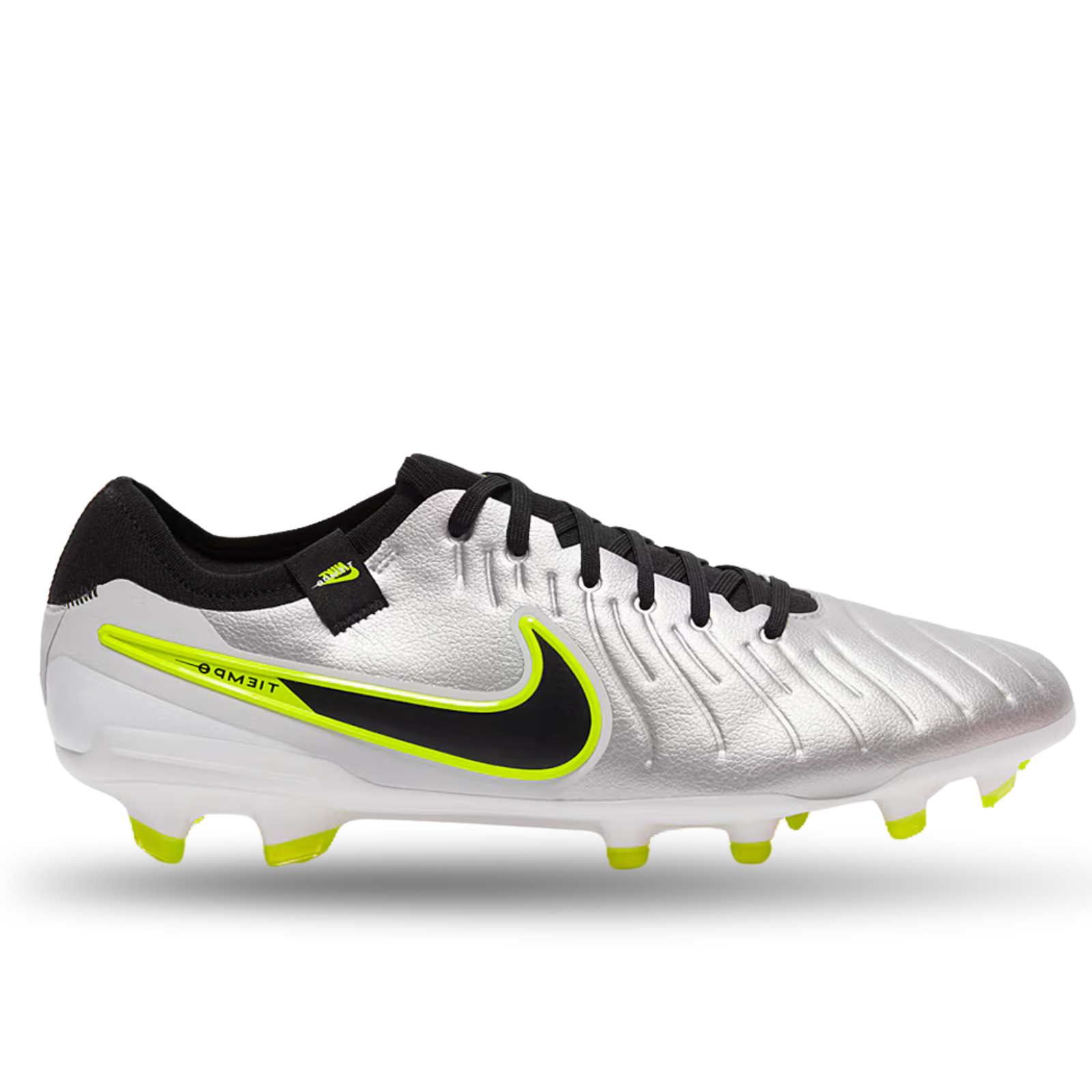 Nike Legend 10 Pro FG Soccer Cleats (Metallic Silver/Black-Volt)