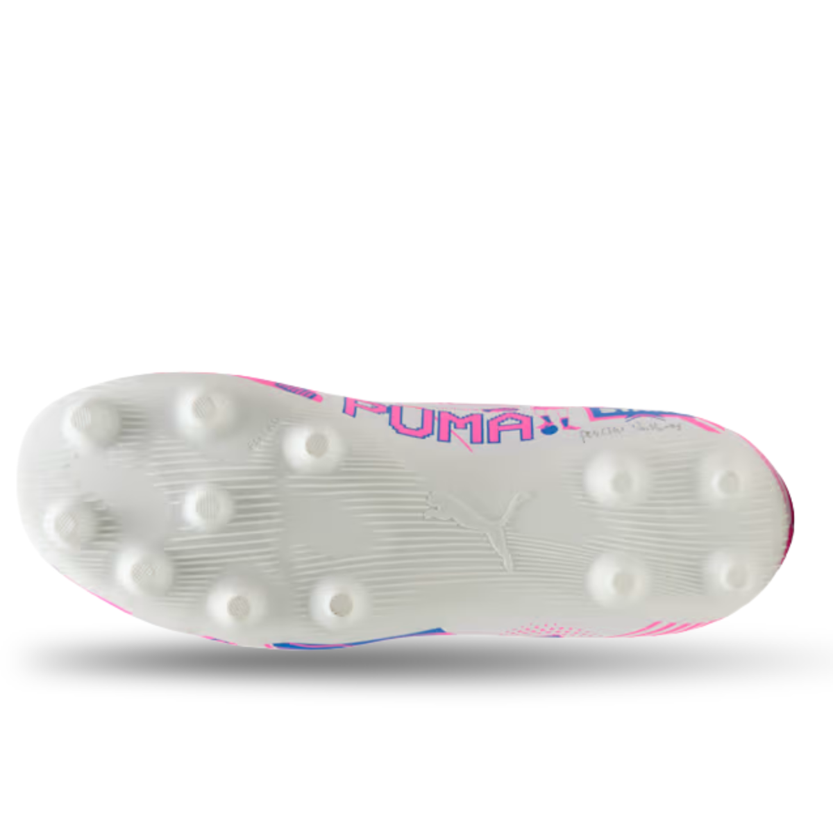 Puma Youth Ultra CP Legacy FG/AG Jr Soccer Cleats (White/Poison Pink/Ultra Blue)