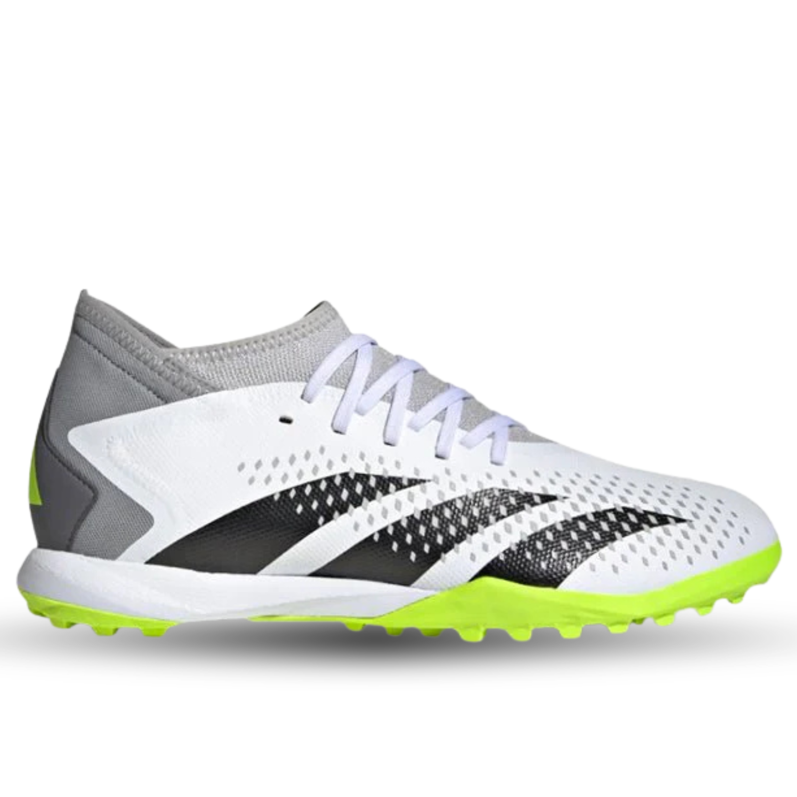 adidas Predator Accuracy.3 Turf Soccer Shoes (White/Lucid Lemon)