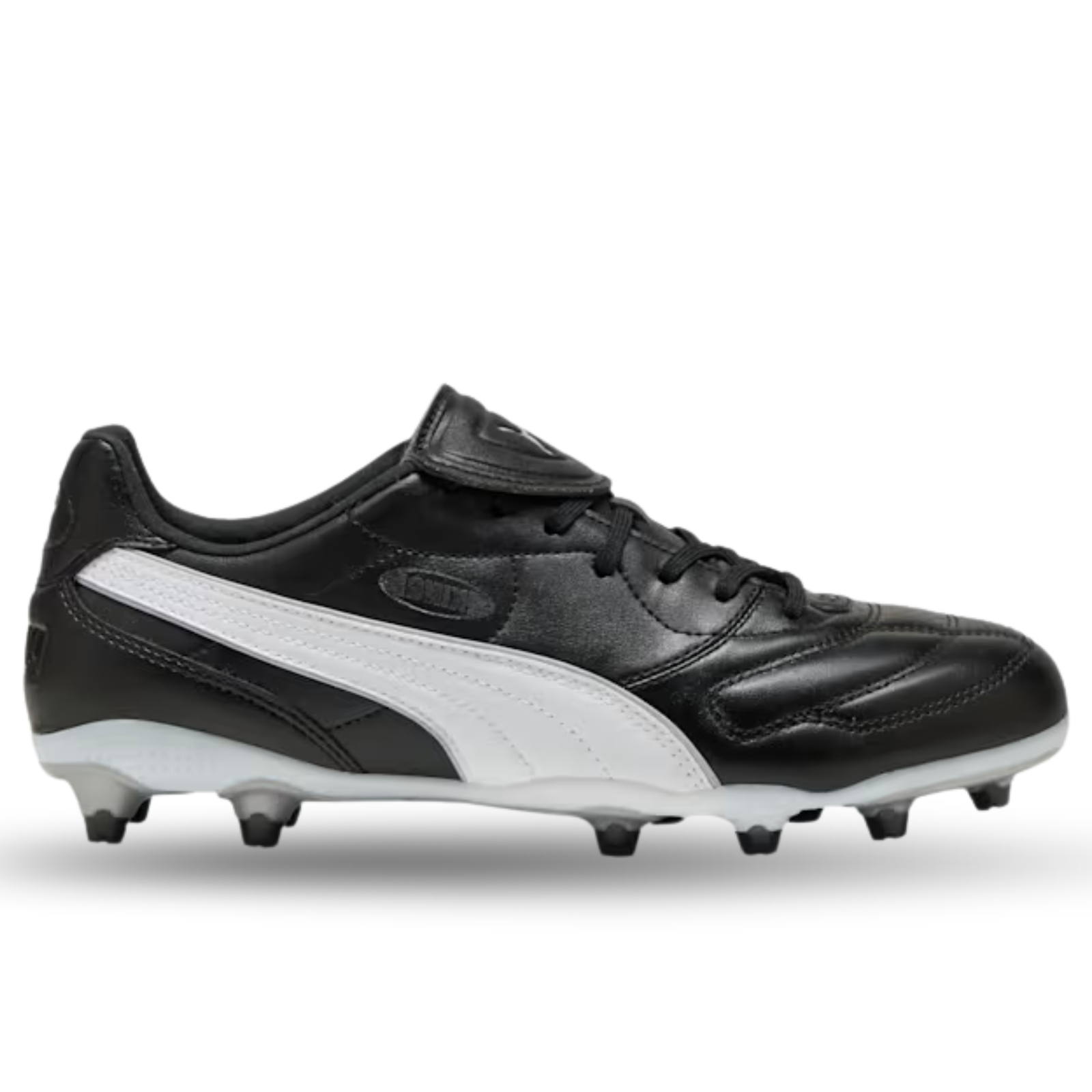Puma King Liga FG/AG Soccer Cleats (Black/White)