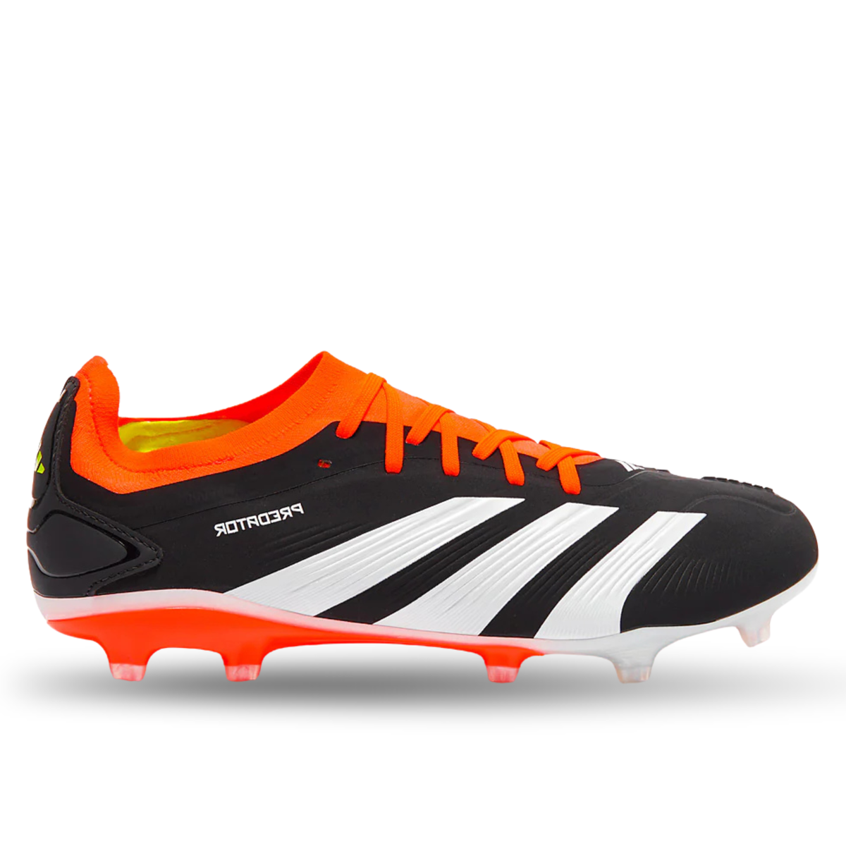 adidas Predator Pro Firm Ground Soccer Cleats (Core Black/White/Orange)