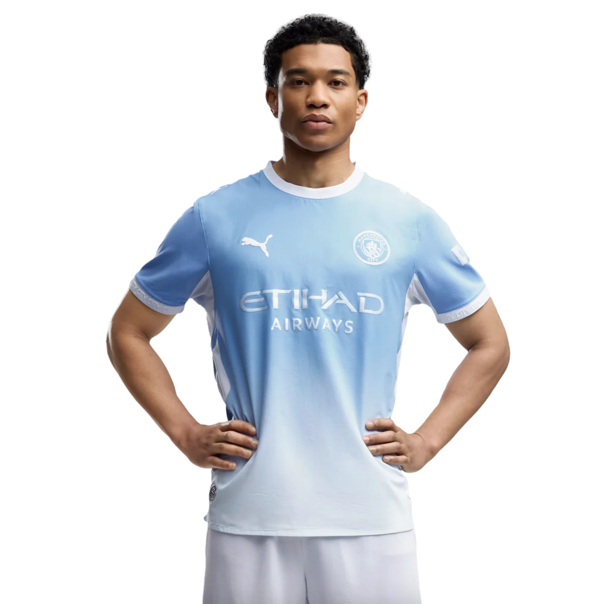 Puma Mens Manchester City Authentic Home Jersey 26/27  (Team Light Blue/Icey Blue)