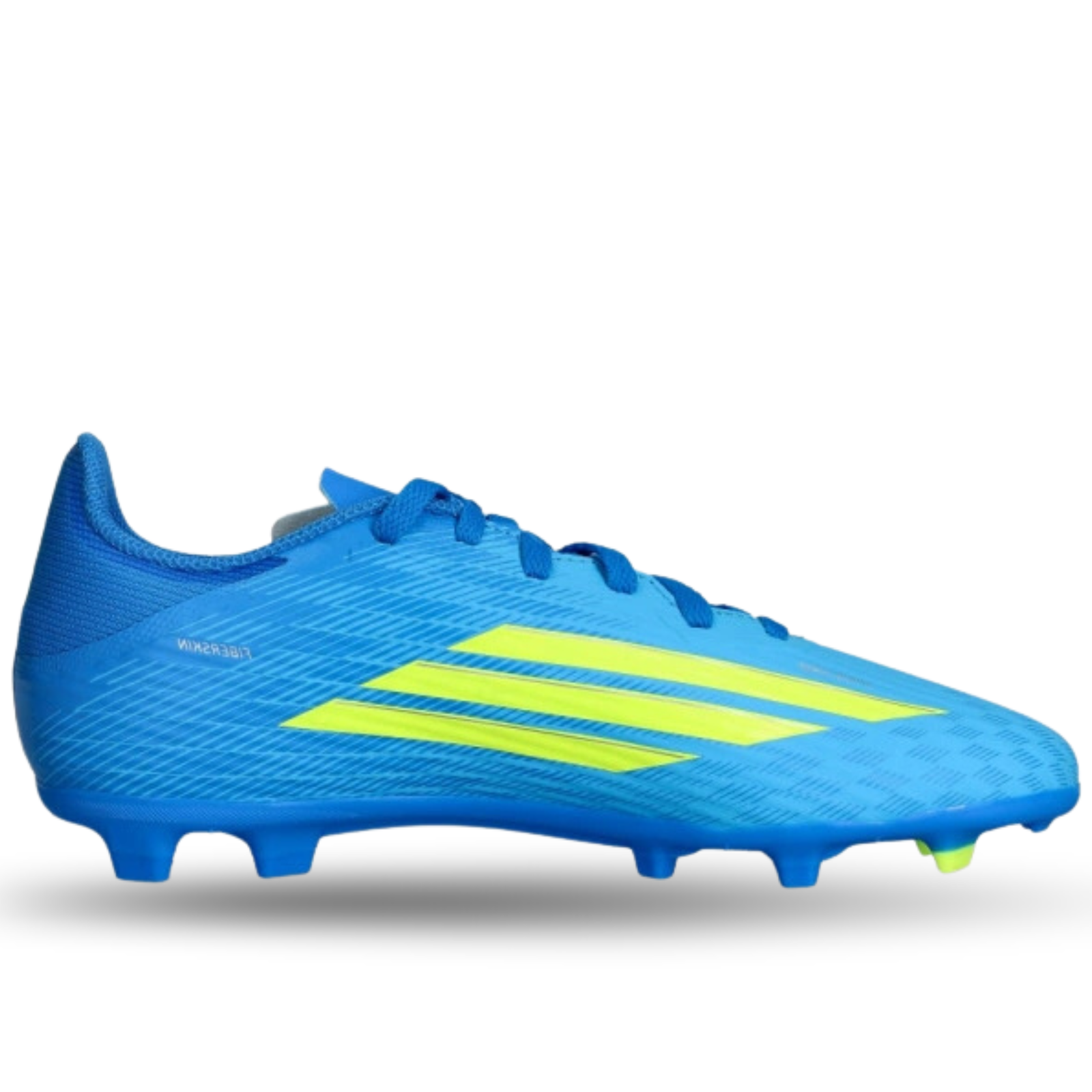 adidas Jr. F50 League FG/MG Soccer Cleats (Blue/Solar Yellow)