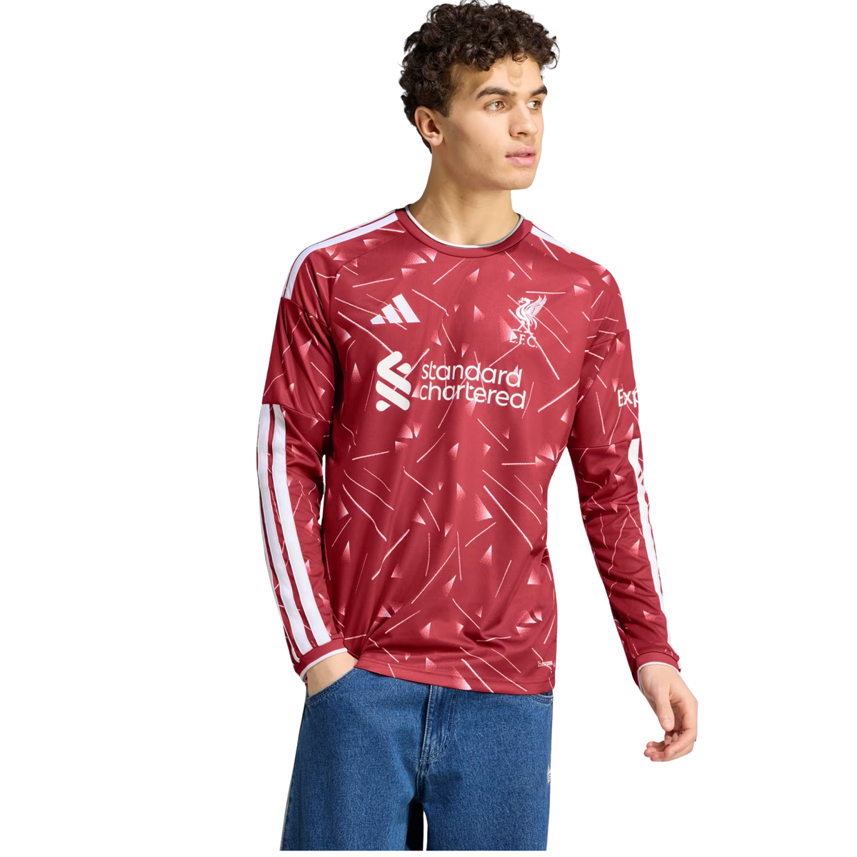 adidas Mens Liverpool Long Sleeve Home Jersey 26/27 (Red)