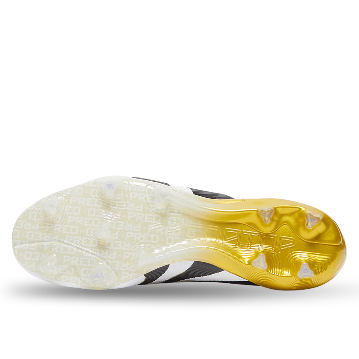 adidas Predator Elite Laceless Firm Ground Soccer Cleats (White/Black/Gold Metallic)