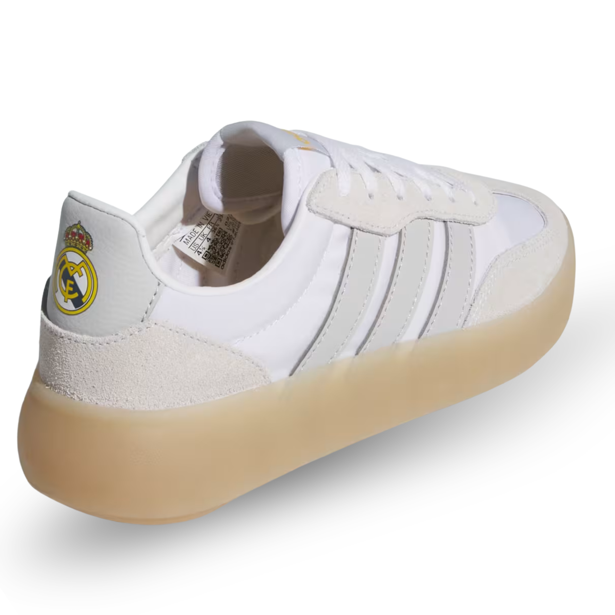 adidas Youth Real Madrid Barreda Decode Junior Soccer Shoes (White/Grey/Gum)