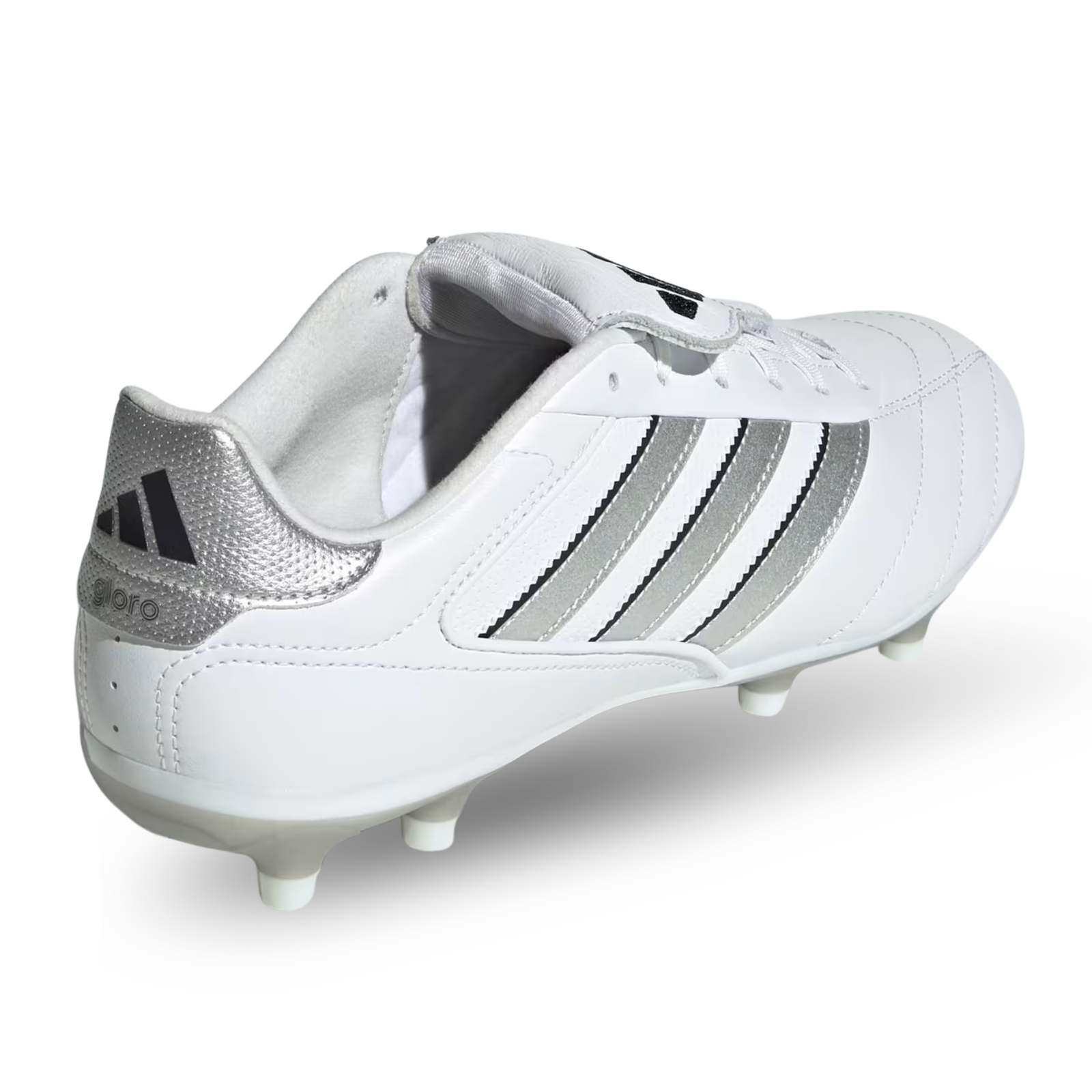 adidas Copa Gloro II FG Soccer Cleats (White/Silver Metallic)