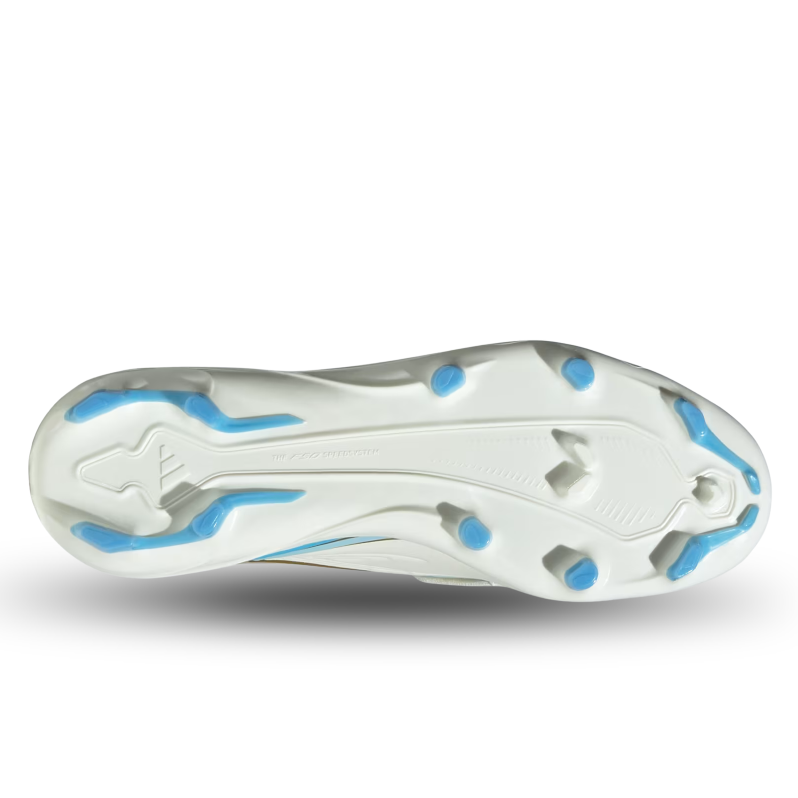 adidas Youth F50 Messi League LL Firm Ground Soccer Cleats (White/Sky Blue)