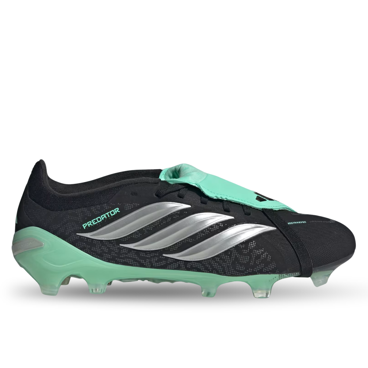adidas Predator Pro FT Firm Ground Soccer Cleats (Core Black/Silver Metallic/Pulse)