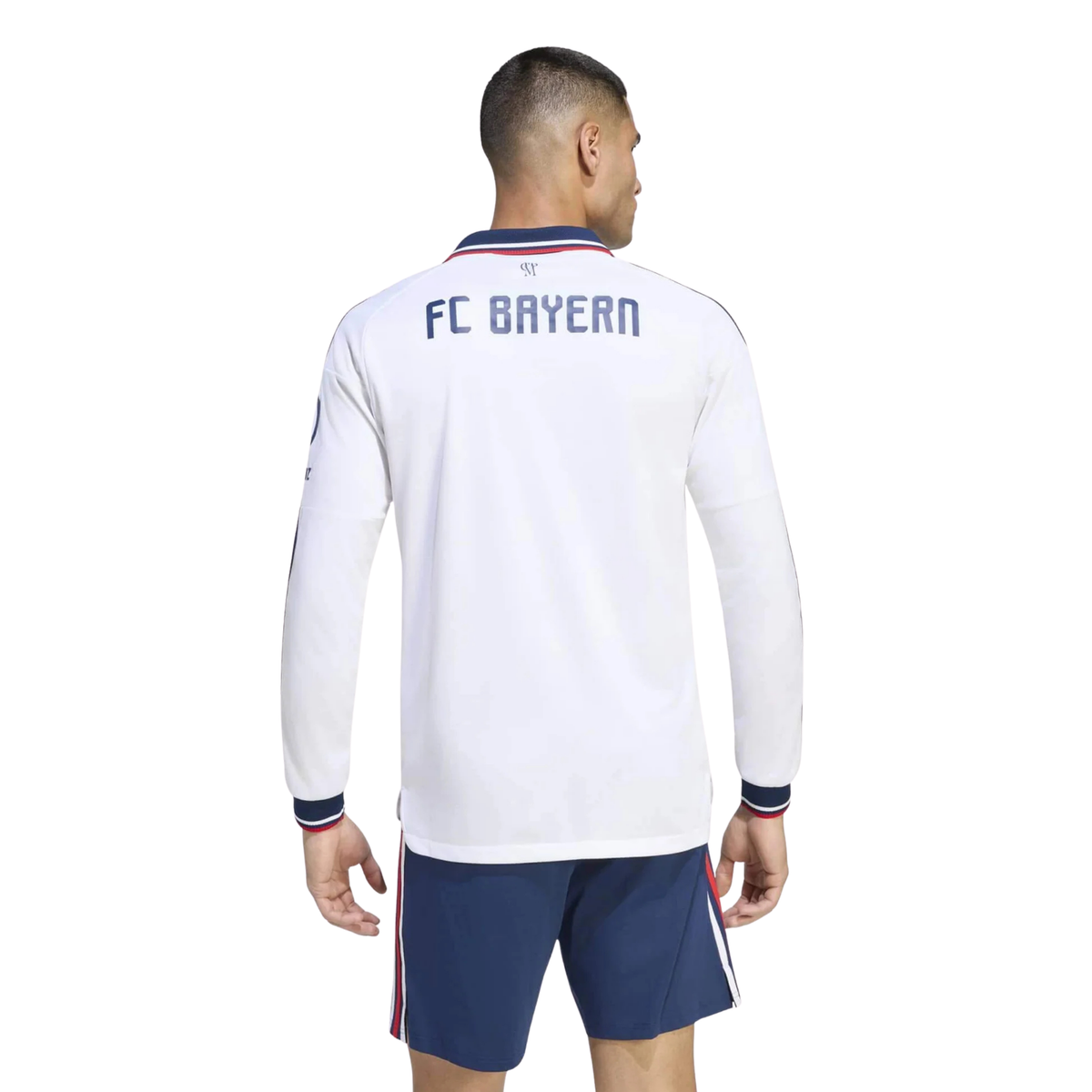 adidas Mens Bayern Munich Long Sleeve Authentic Away Jersey 26/27 (White)