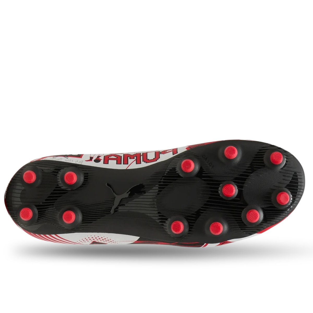 Puma Youth Ultra CP Legacy FG/AG Jr Soccer Cleats (White/Red/Black)