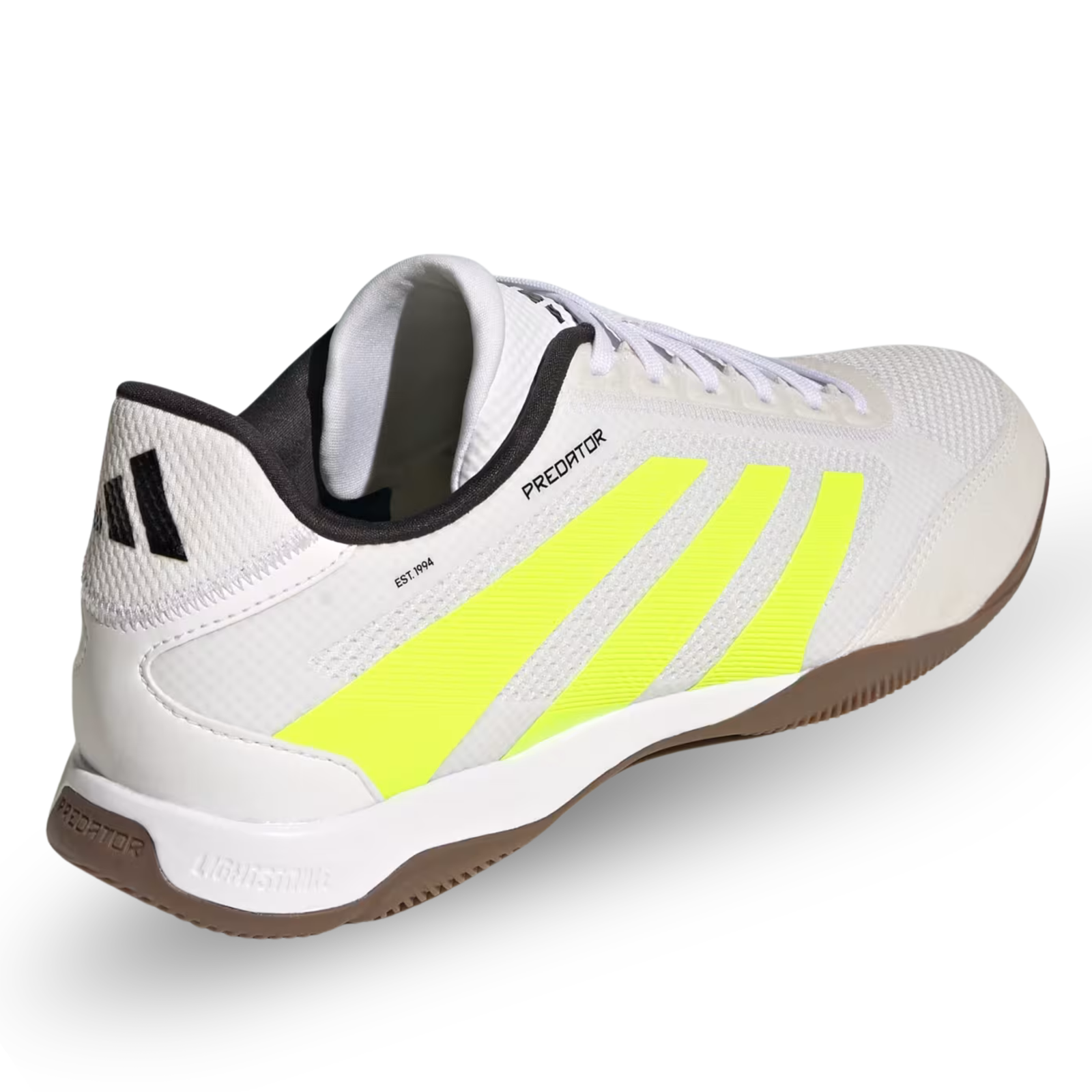 adidas Predator League Indoor Soccer Shoes (White/Lucid Lemon/Black)