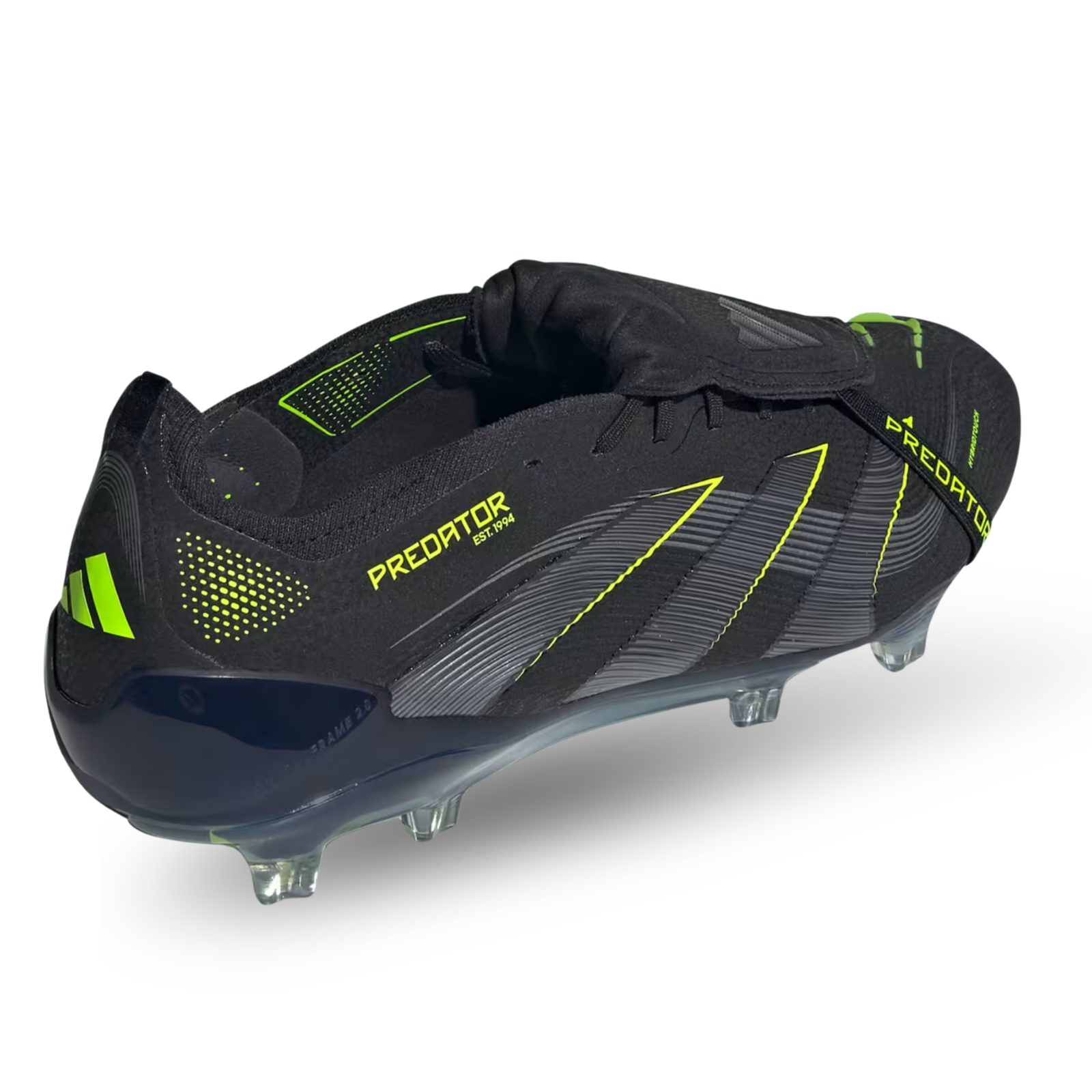 adidas Predator Elite Firm Ground Soccer Cleats (Black/Lucid Lemon)