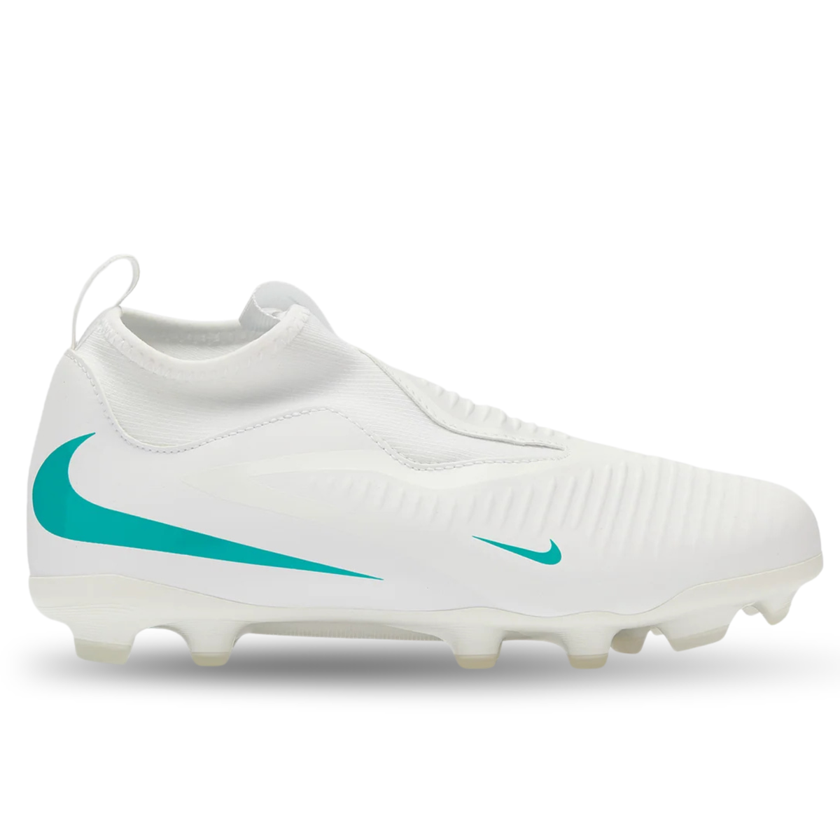 Nike Jr. Phantom 6 High Academy FG/MG Soccer Cleats (White/Dusty Cactus)