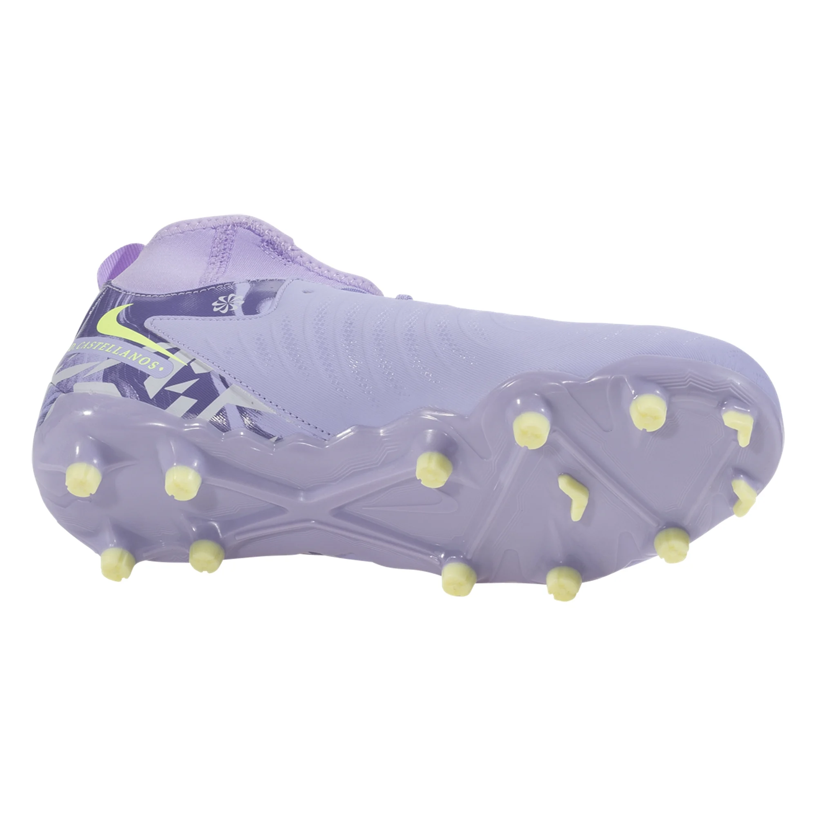 Nike Jr. United Phantom Luna II Academy FG Soccer Cleats (Purple Agate/Barely Volt)