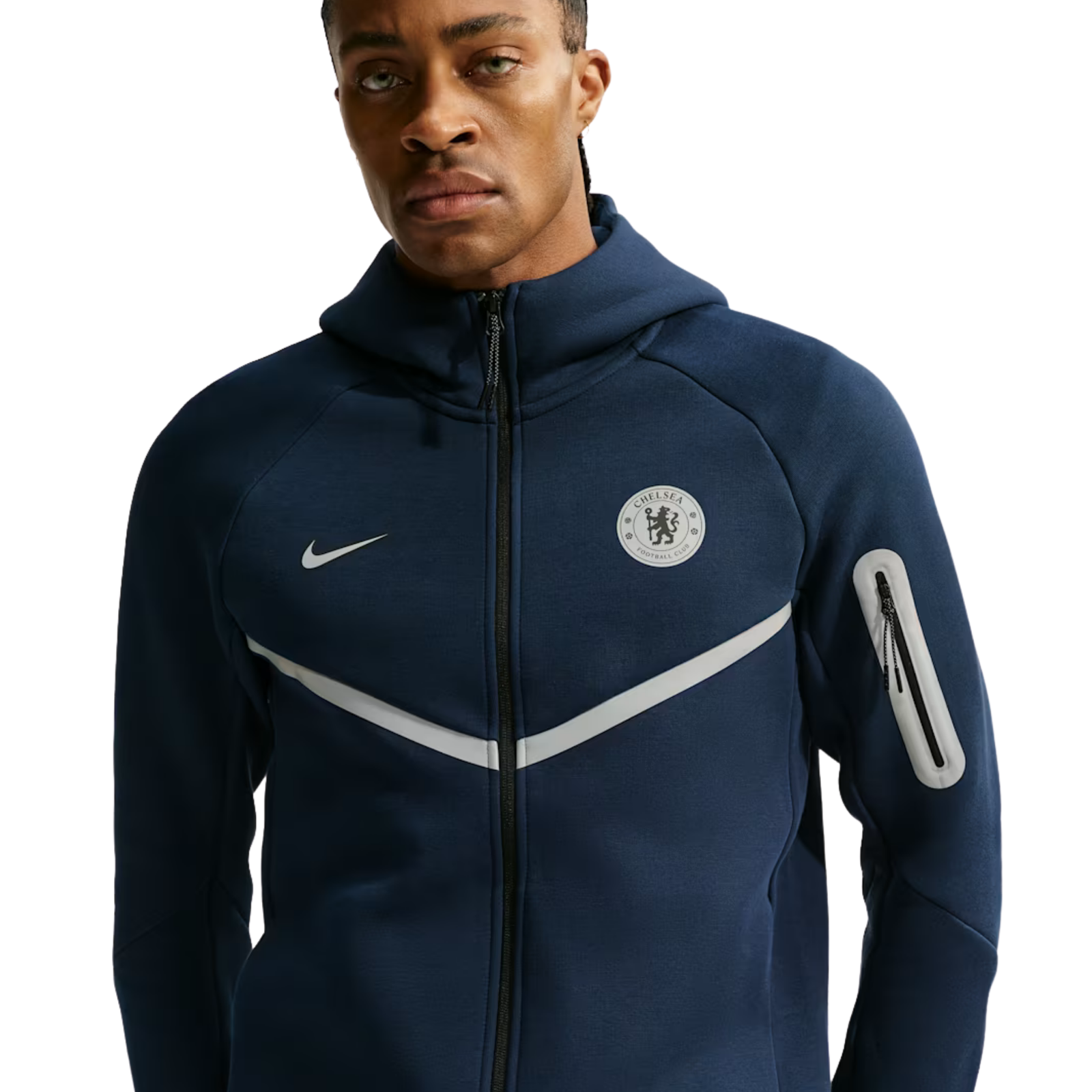 Nike Chelsea FC 26/27 Tech Fleece Windrunner Jacket (Blue Eclipse/Reflective Silver)