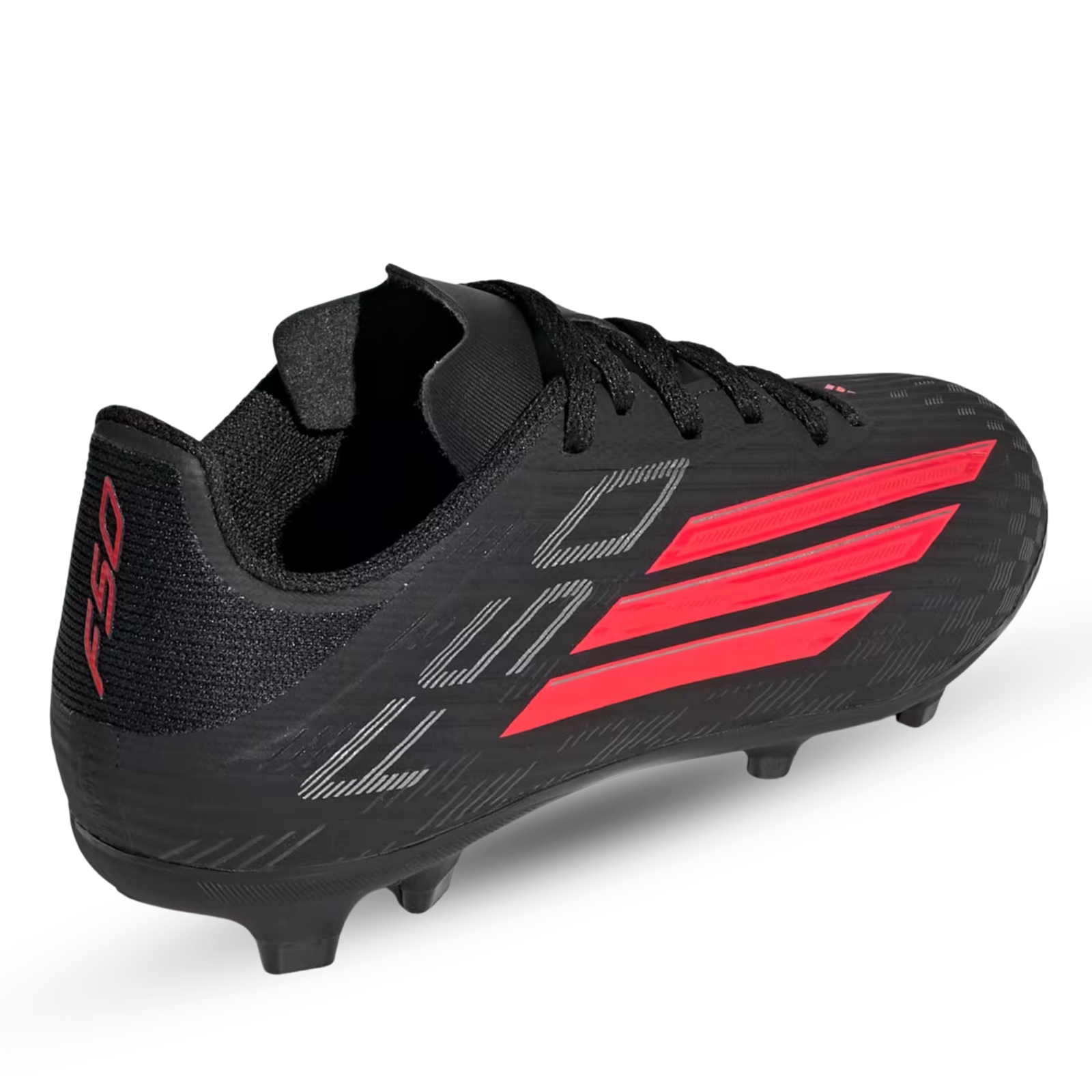 adidas Jr. F50 League FG/MG Soccer Cleats (Black/Lucid Red)
